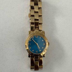 Marc by Marc Jacobs Gold Bracelet Watch with Blue Dial